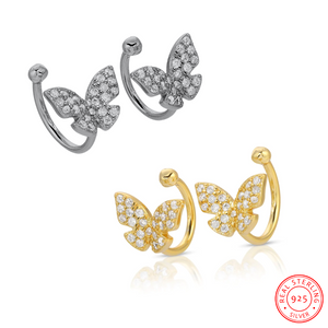 helix earrings butterfly