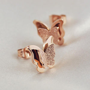 Tokyo Butterfly Delicate Stud Earrings - Luna Jwl