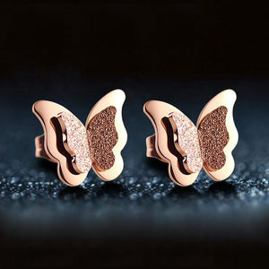 Tokyo Butterfly Delicate Stud Earrings - Luna Jwl