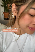 Load image into Gallery viewer, VINTAGE FRESH PEARL HOOP EARRINGS | Pearl C Shaped Earring | Pearls Stud Earrings | Cz Earrings | Small C Shape Studs | Luxury Wedding Earrings for Woman Gift - Luna Jewelry

