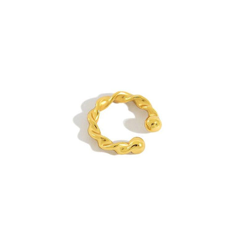 Twisted gold ear cuff, Dainty ear cuff, ear cuff, Minimalist ear cuff, Non piercing hoop, Minimalist jewelry, Dainty jewelry, Ear cuff gold - Luna Jewelry