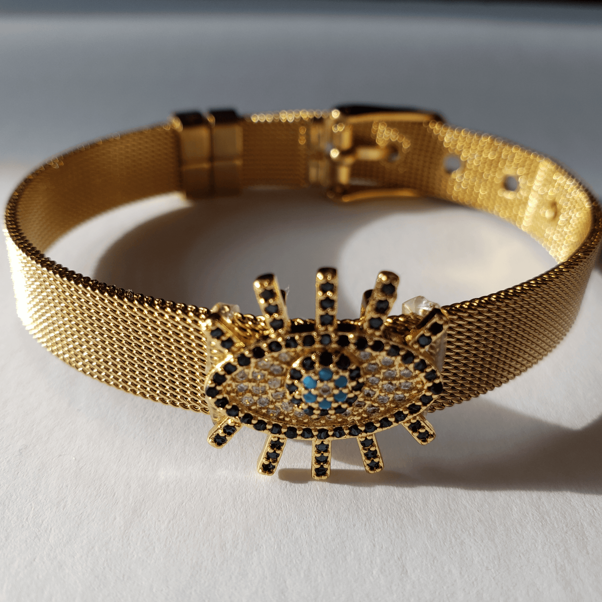 Athens Evil Eye Mesh Bracelet - Luna Jwl