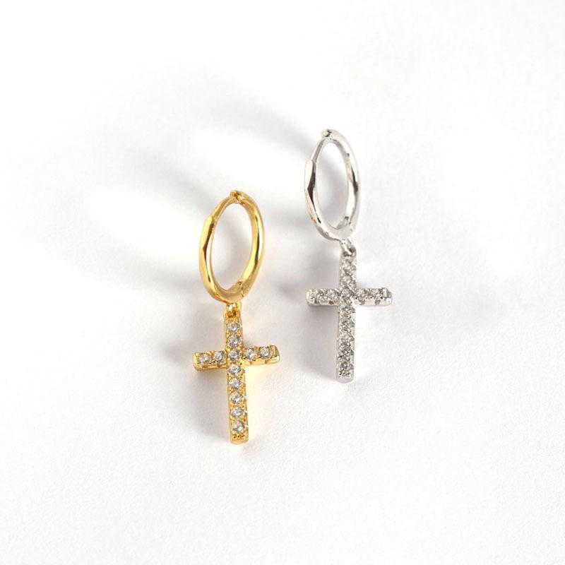 Barcelona Cross Earrings Sterling Silver - Luna Jwl